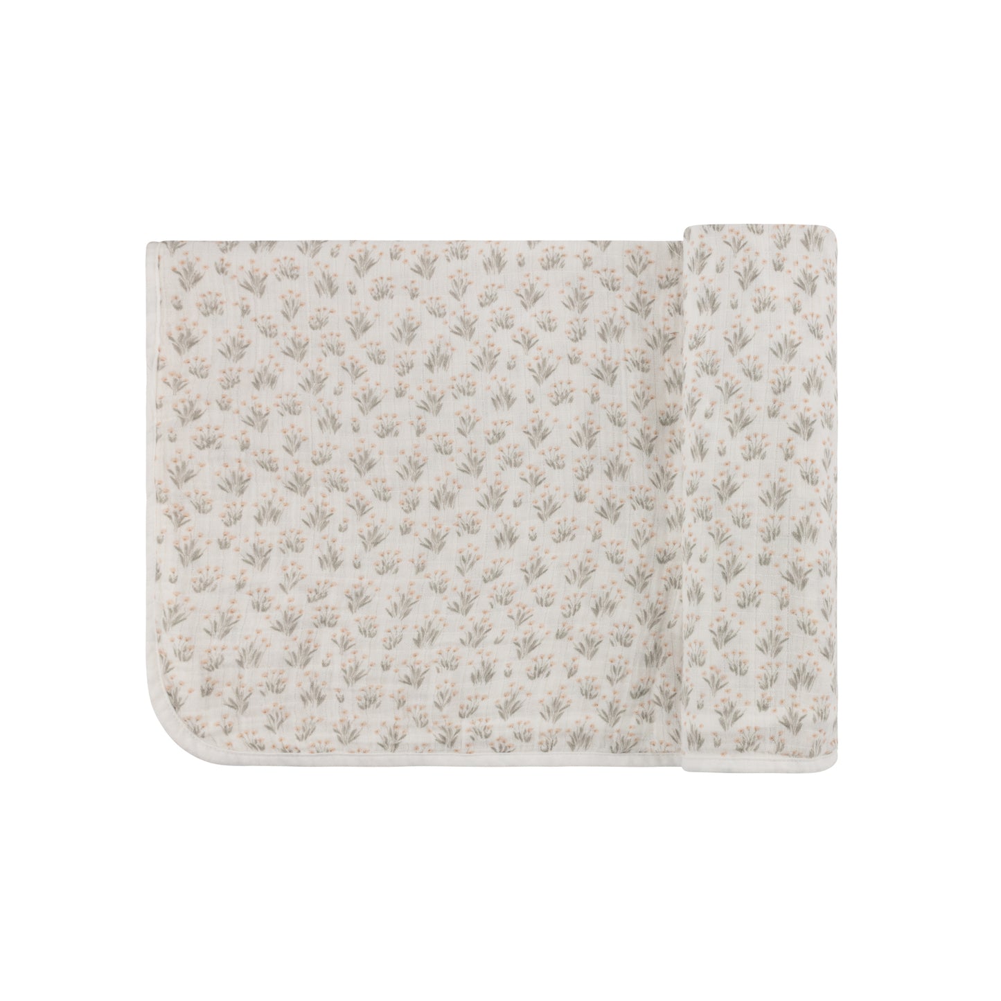 French Terry Blossom Muslin Swaddle - Mauve