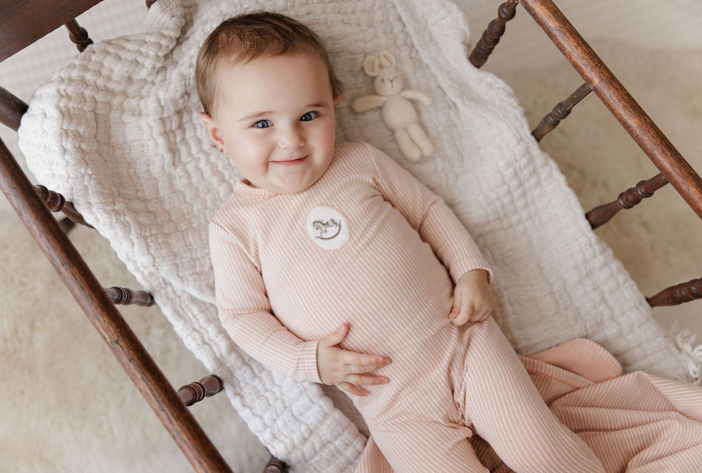 Rocking Horse Footie Pink