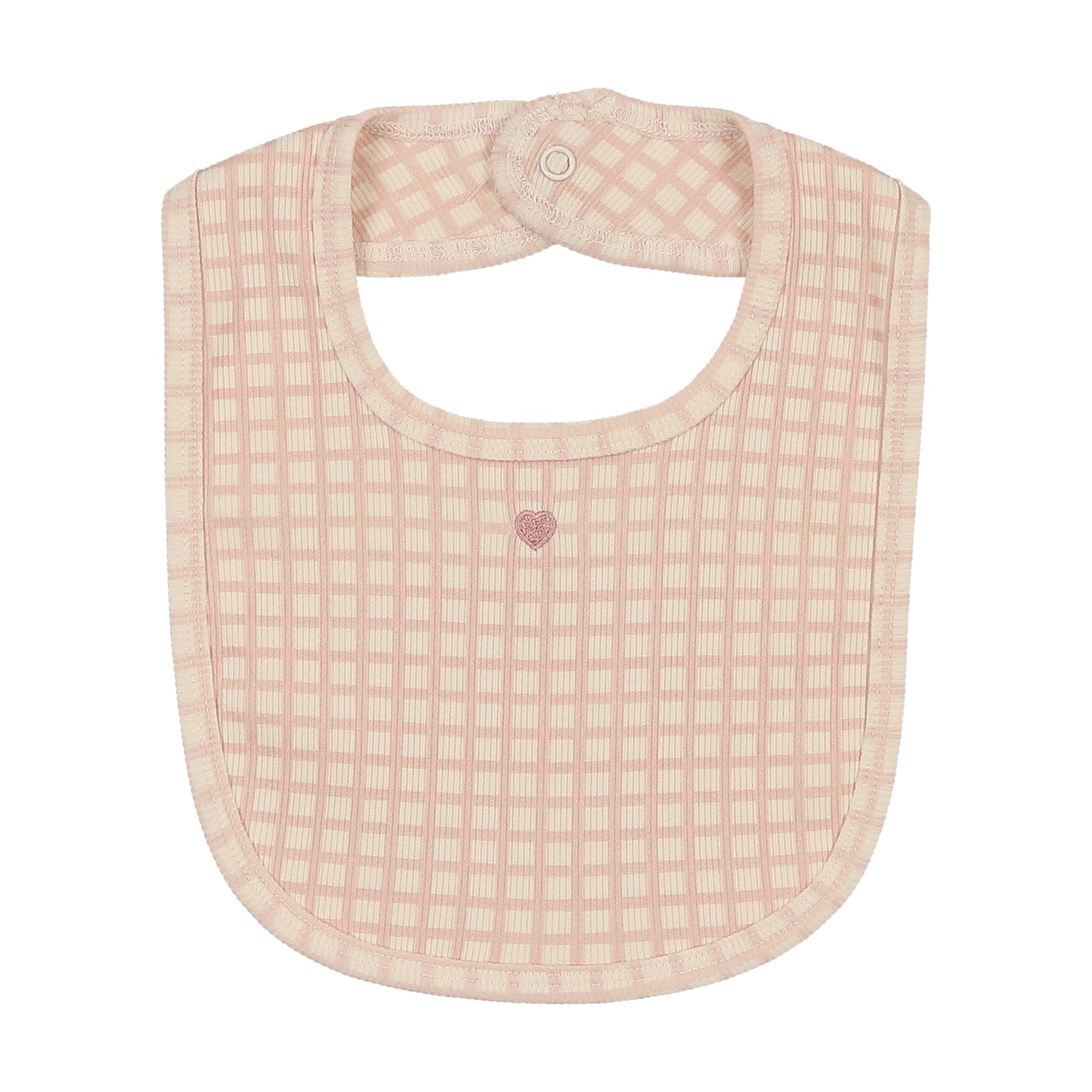 Pink Heart Checkered Dreams Bib