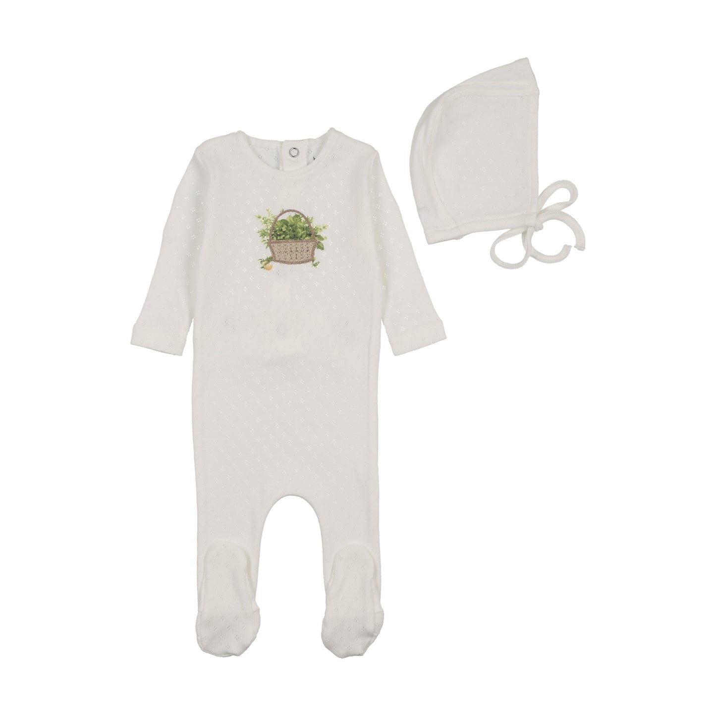 Crochet Basket Footie Boys