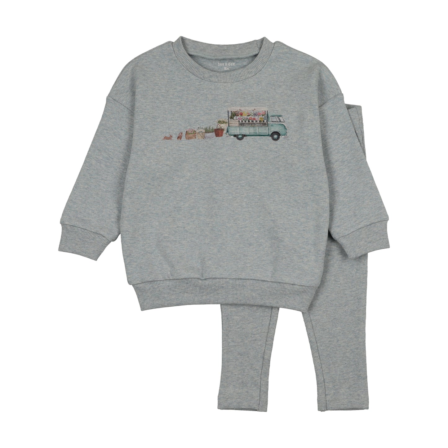 Flower Truck Outfit Blue