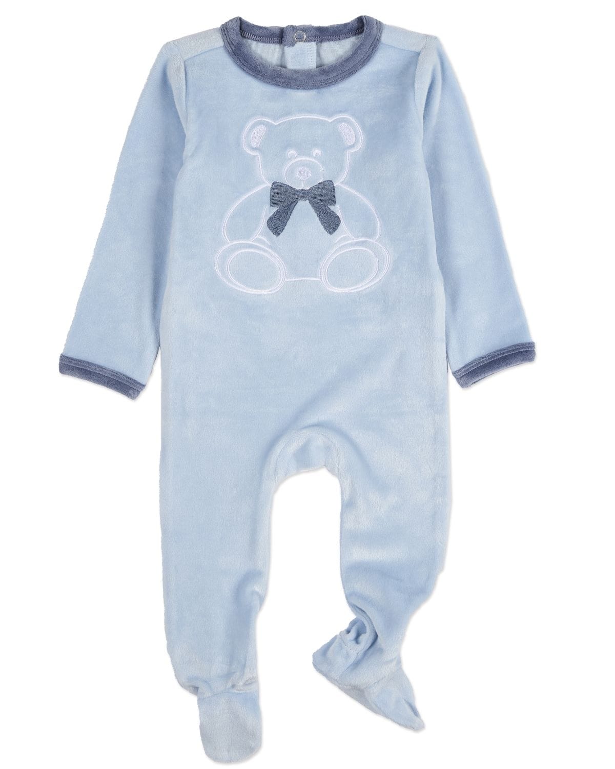 Teddy Snuggles Velour- Blue