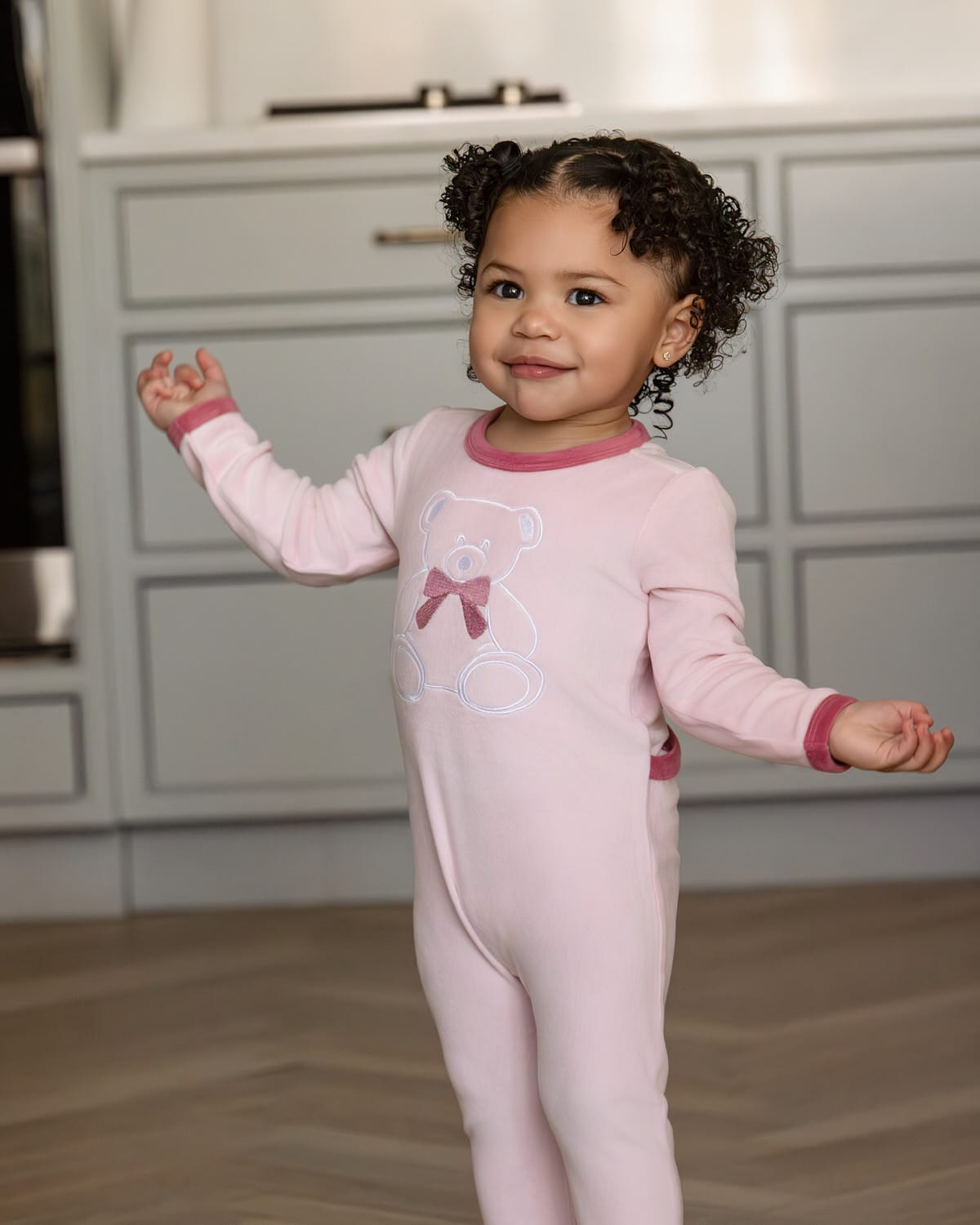 Teddy Snuggles Velour- Pink