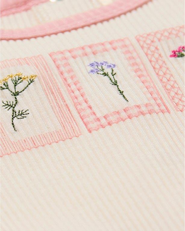 Framed Florals Footie