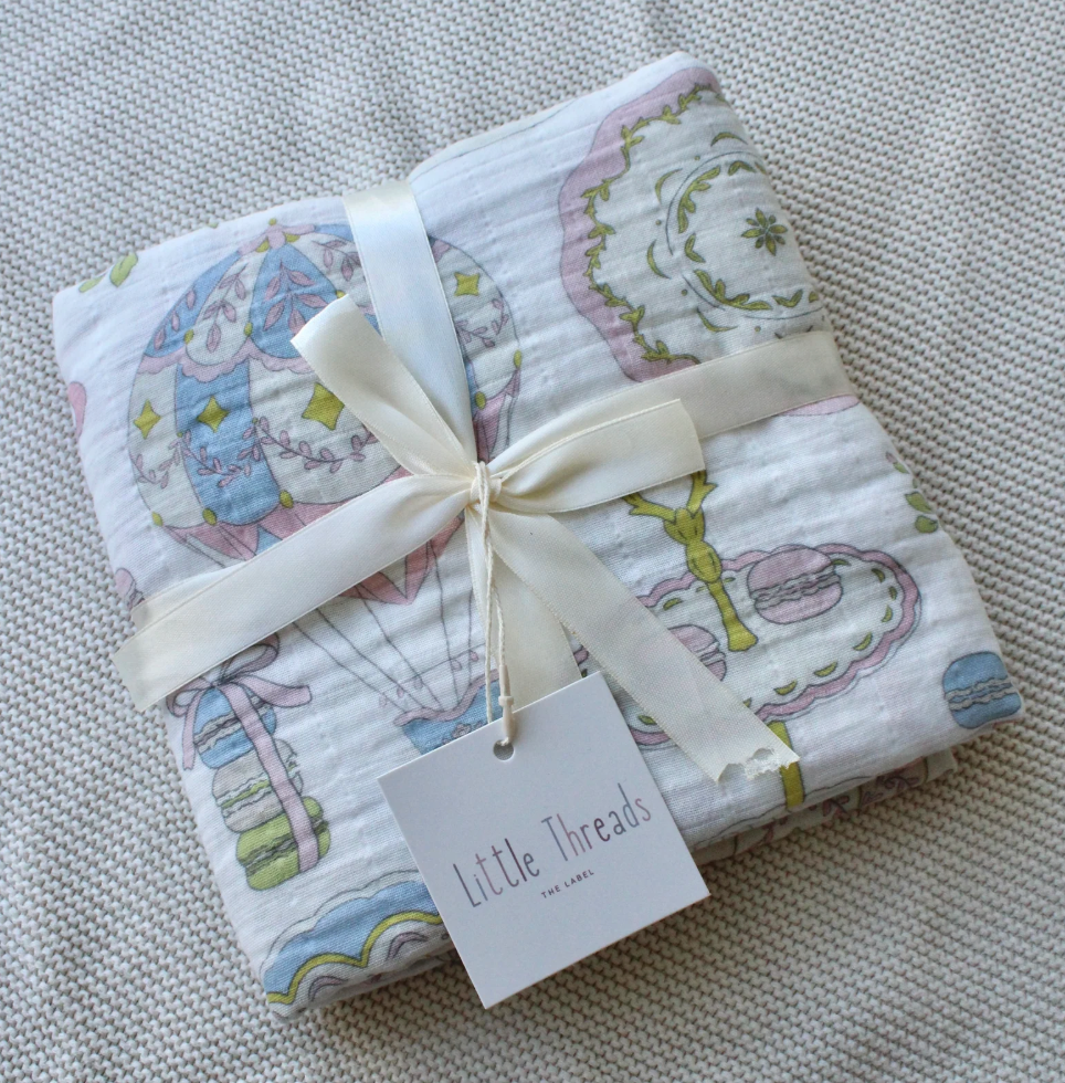 Dreamy Carousel Muslin Blanket