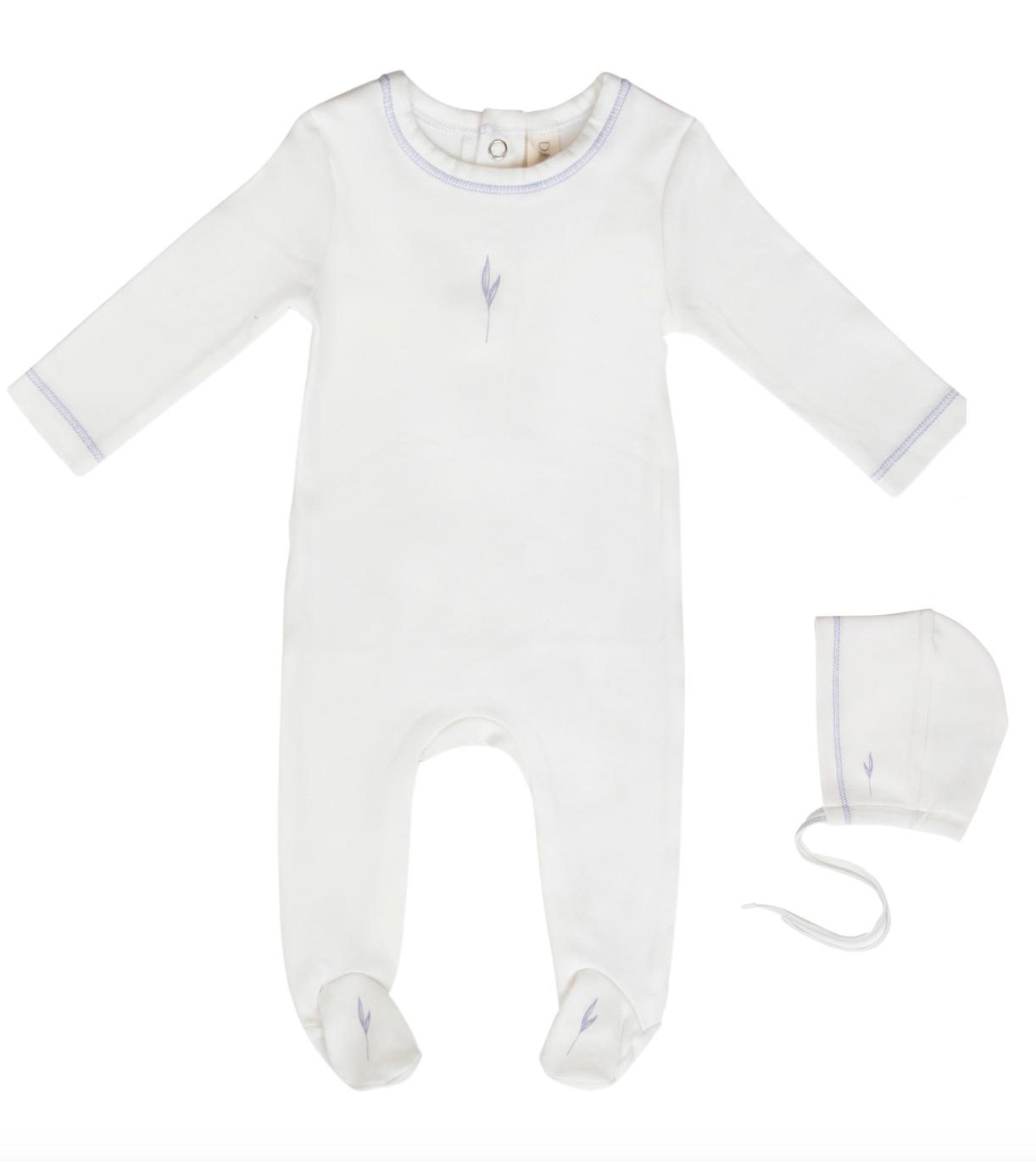 Blue Wildflower Petal and Leaf Footie