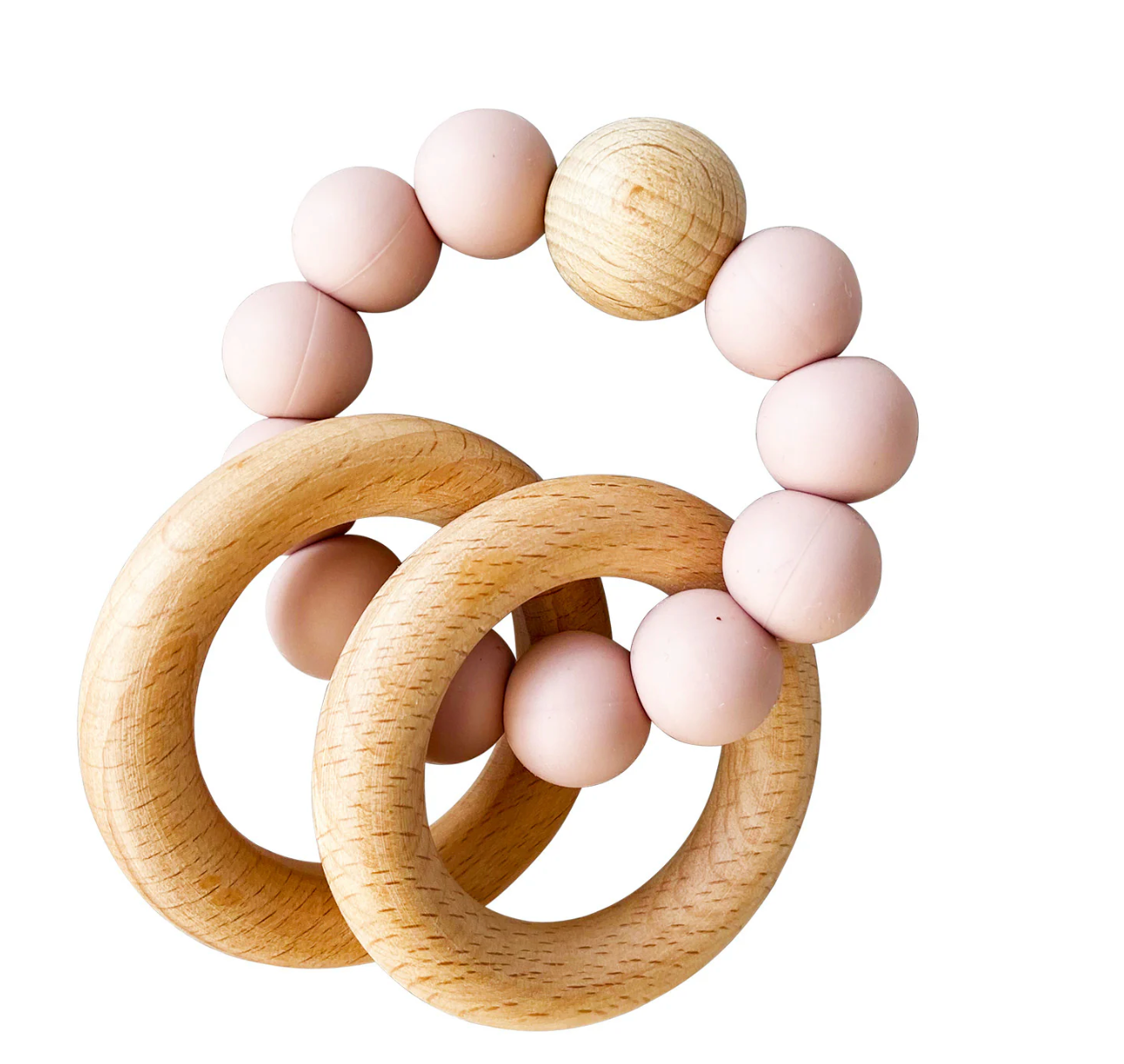 Beechwood Teether Ring Set - Petal
