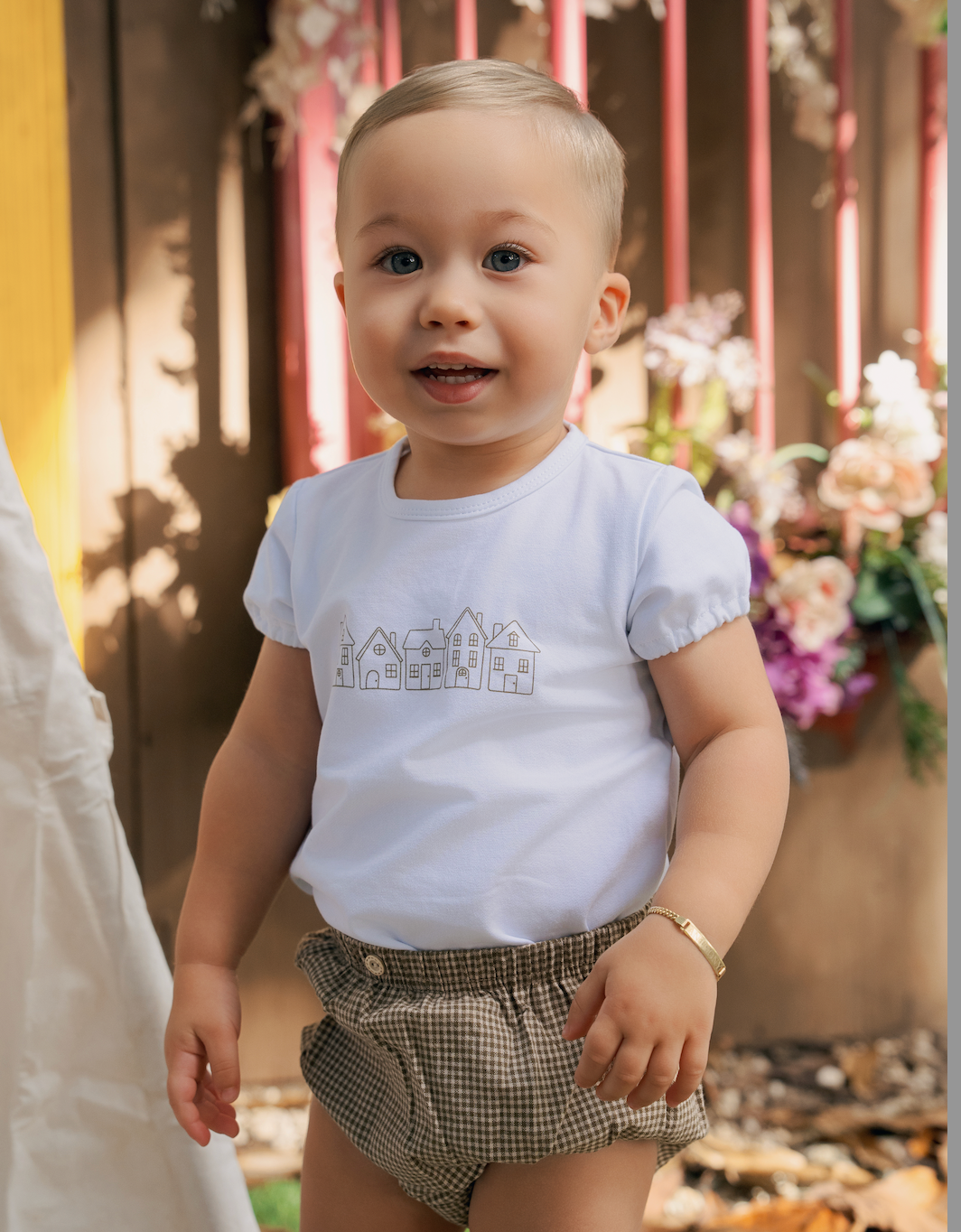 Kaki Green Gingham Shorts Set