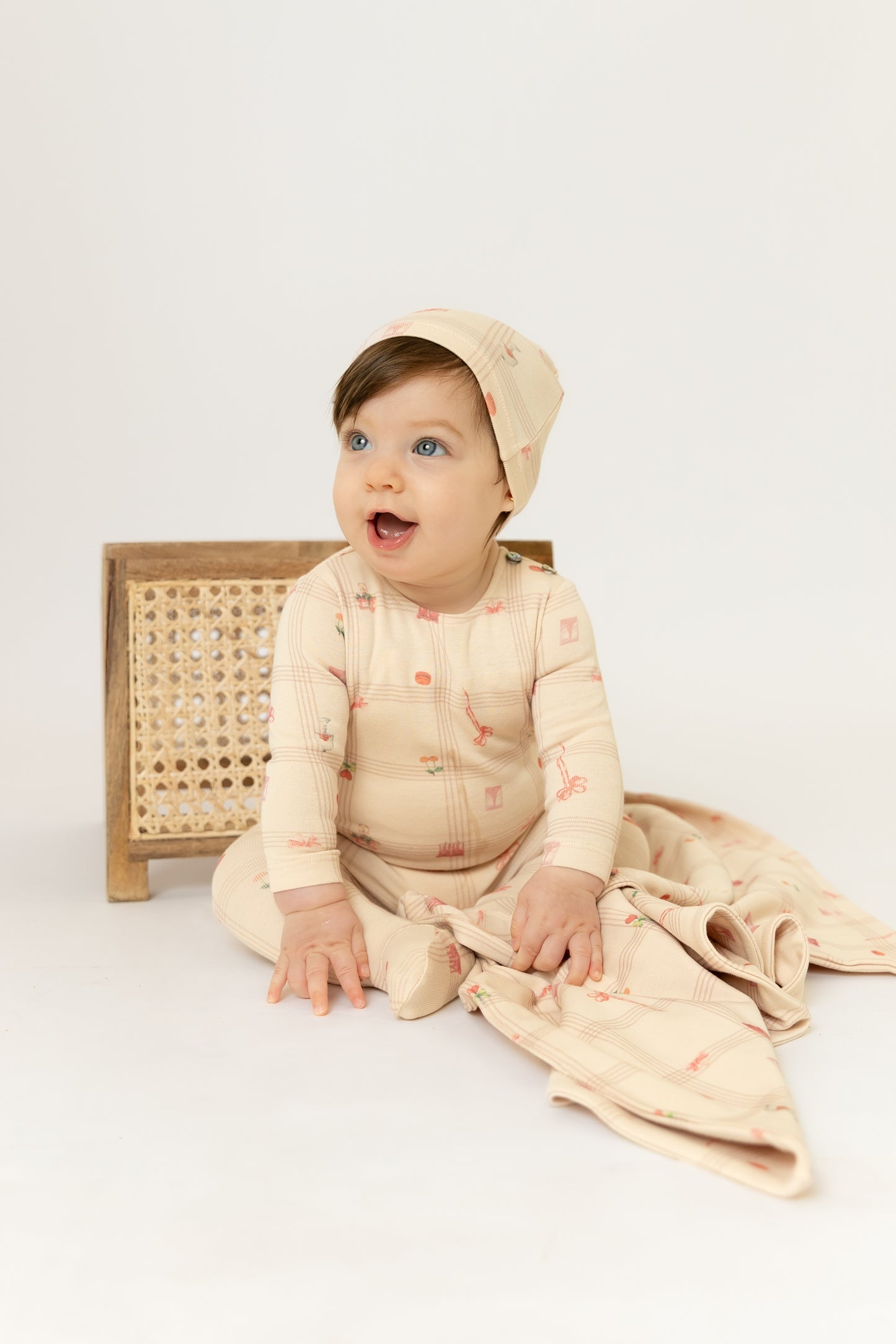 Summer Plaid Footie Pink Meadow