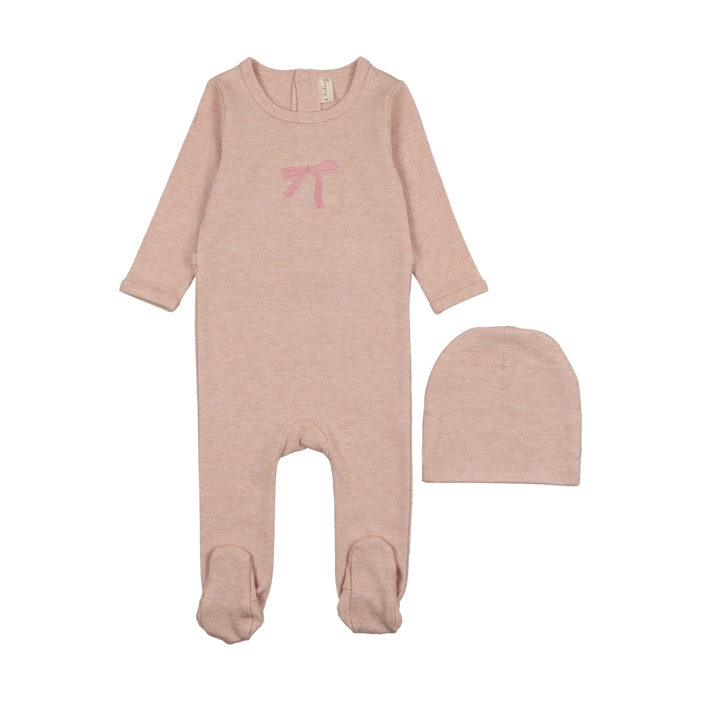 Embroidered Graphic Footie Bow Footie