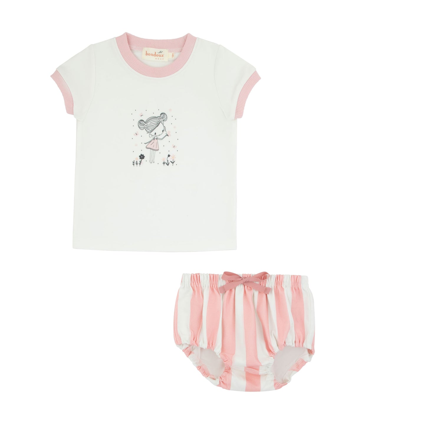 Neon Pink Striped Set