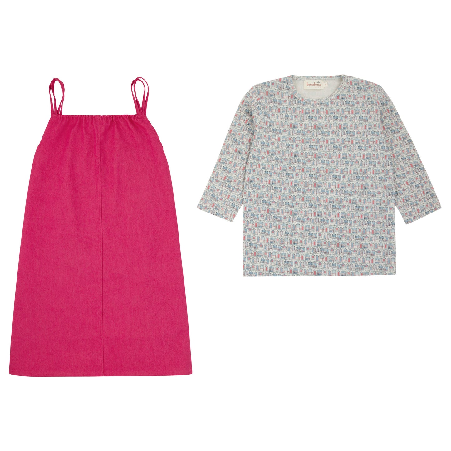 Hot Pink House Print Jumper Set