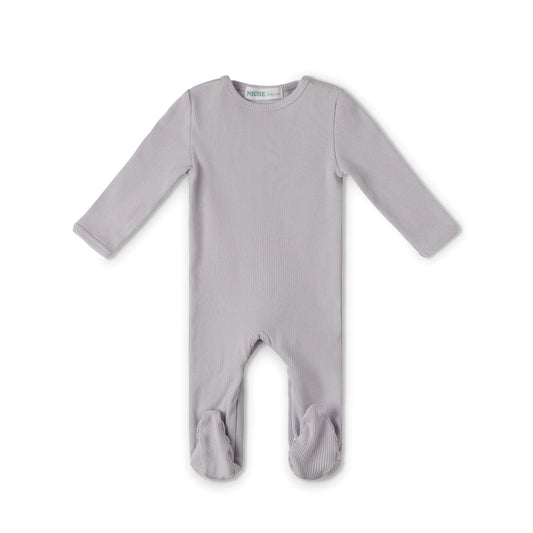 Lavender Ribbed Footie
