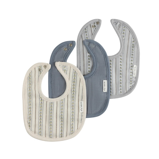 Linear Tulip Blue Bibs