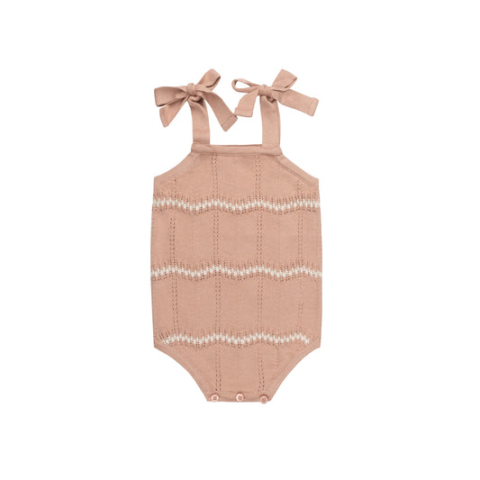 Wave Knit Girls Romper
