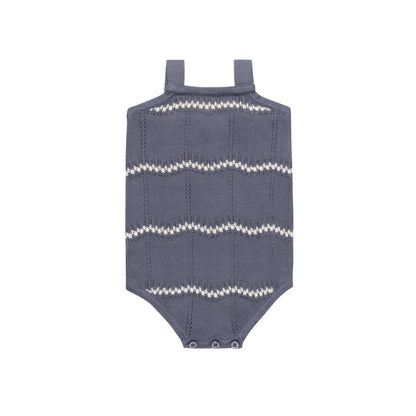 Wave Knit Boys Romper