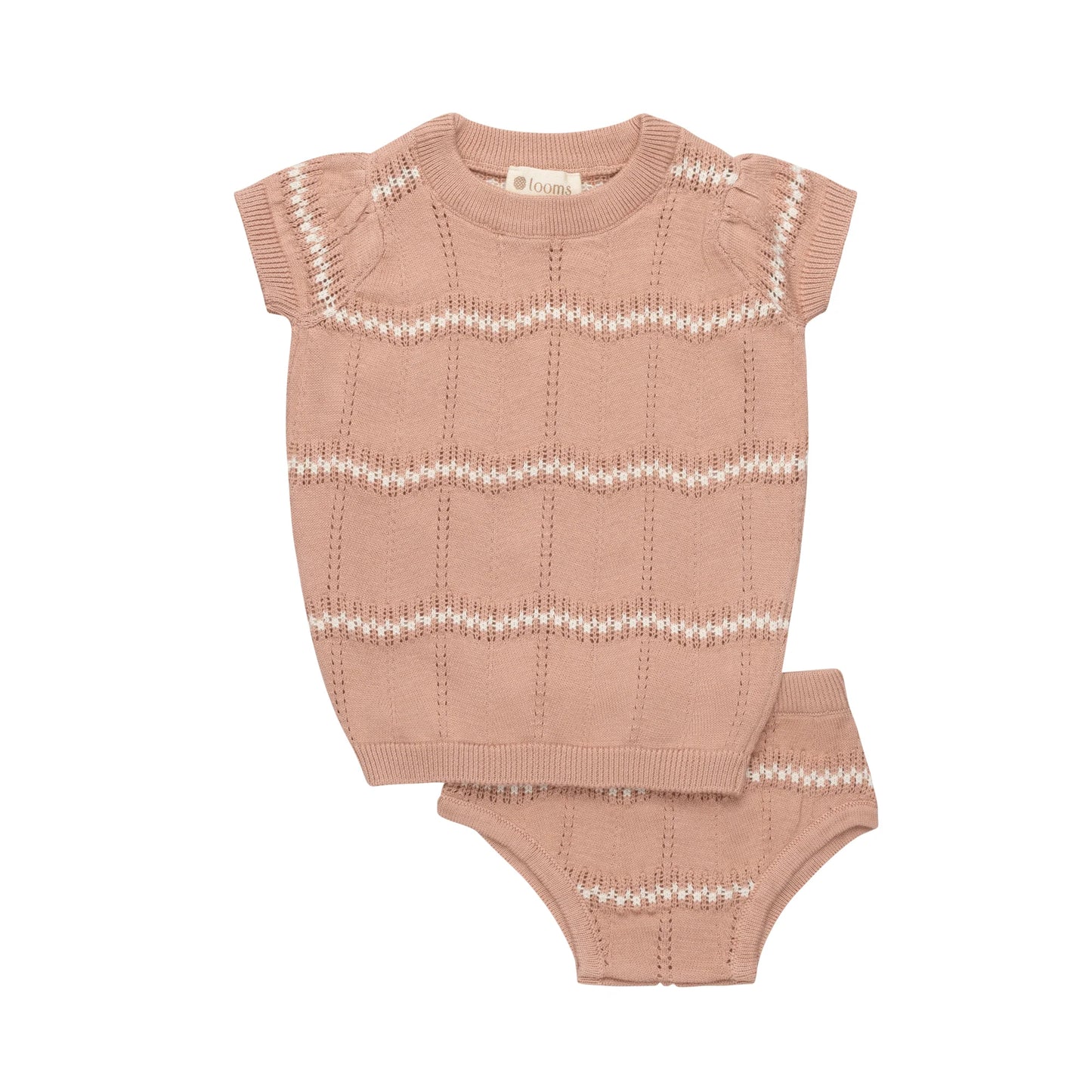 Wave Knit Girls Set shirt