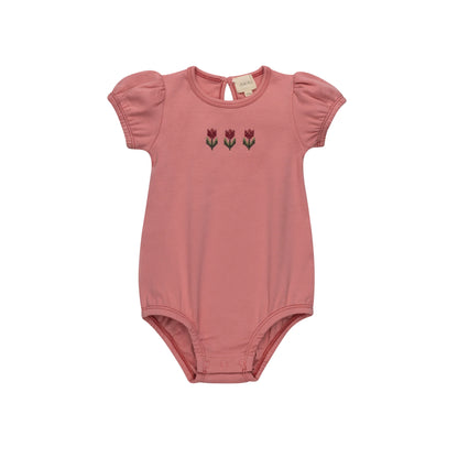 Cross Stitch Tulip Romper