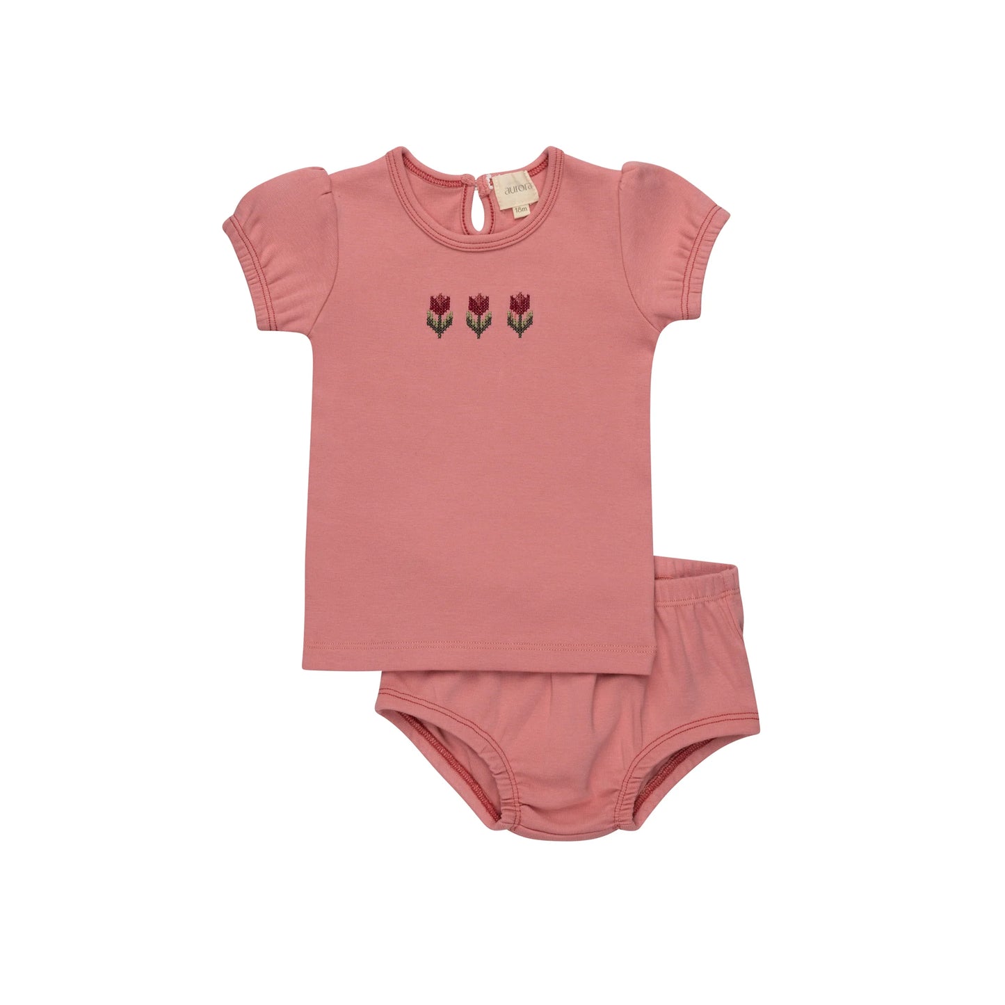 Cross Stitch Tulip T shirt + Shorts