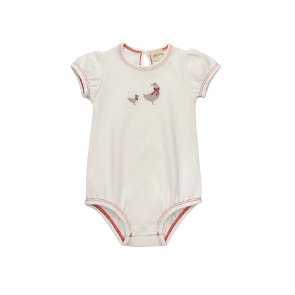 Cross Stitch Ducking Pink Romper