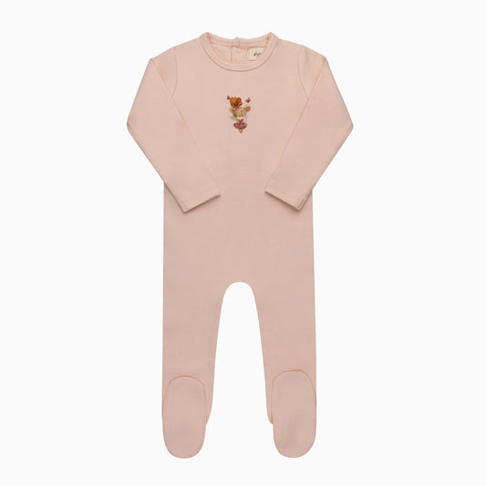 French Terry Mouse Pink Footie