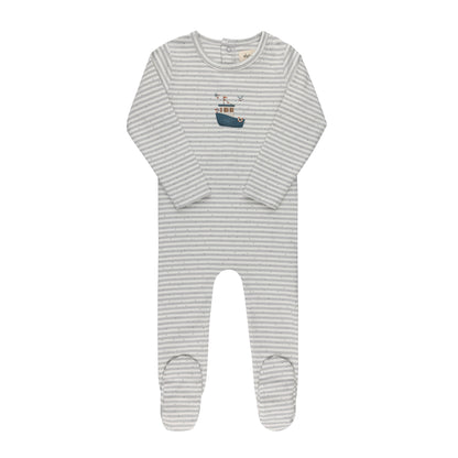 Nautical Stripe Footie