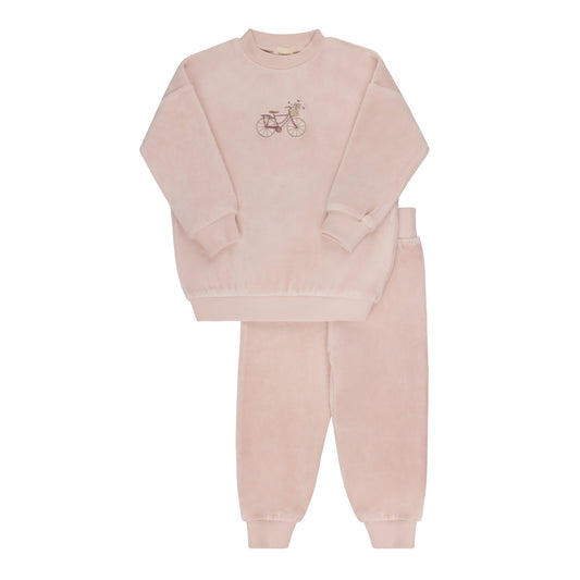 Velour Bicycle Set- Pink