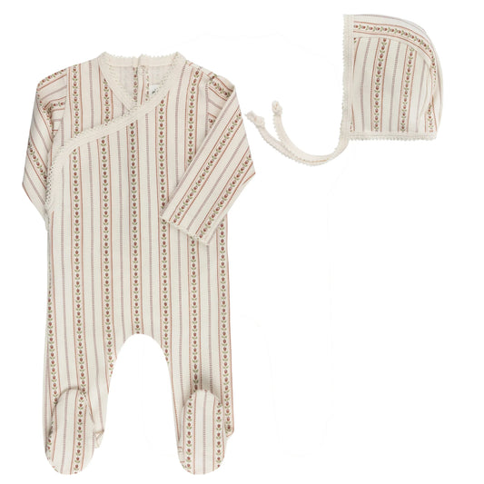 Linear Tulip Pink Footie