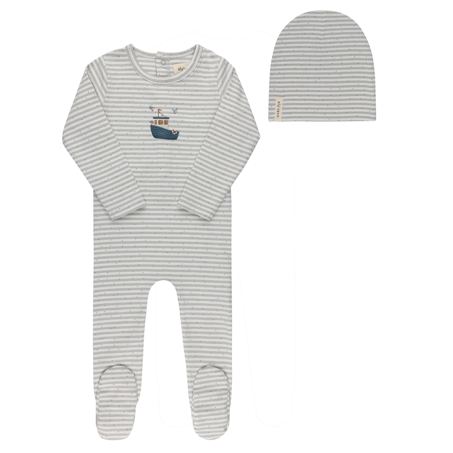 Nautical Stripe Footie