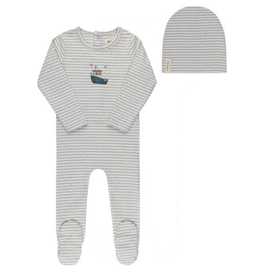 Nautical Stripe Footie