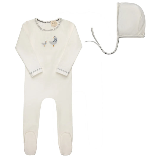 Cross Stitch Ducking Blue Footie