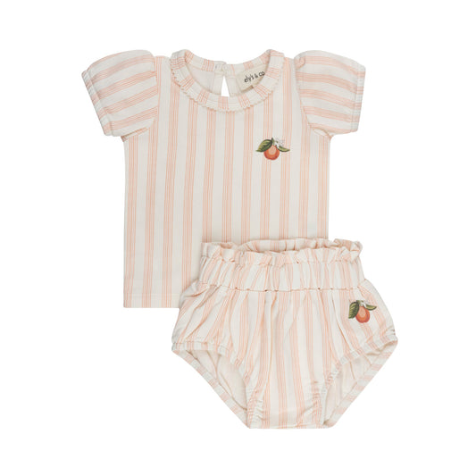 Peach Tee + Shorts