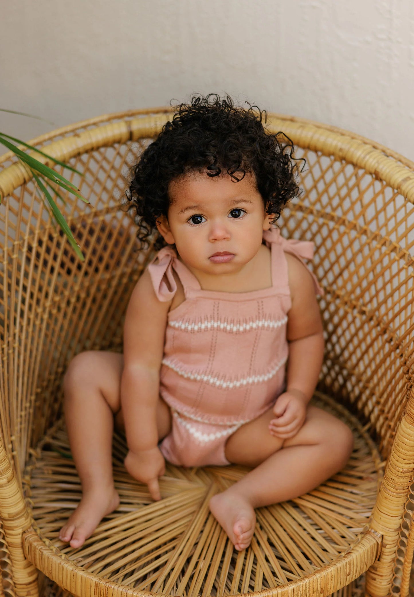 Wave Knit Girls Romper
