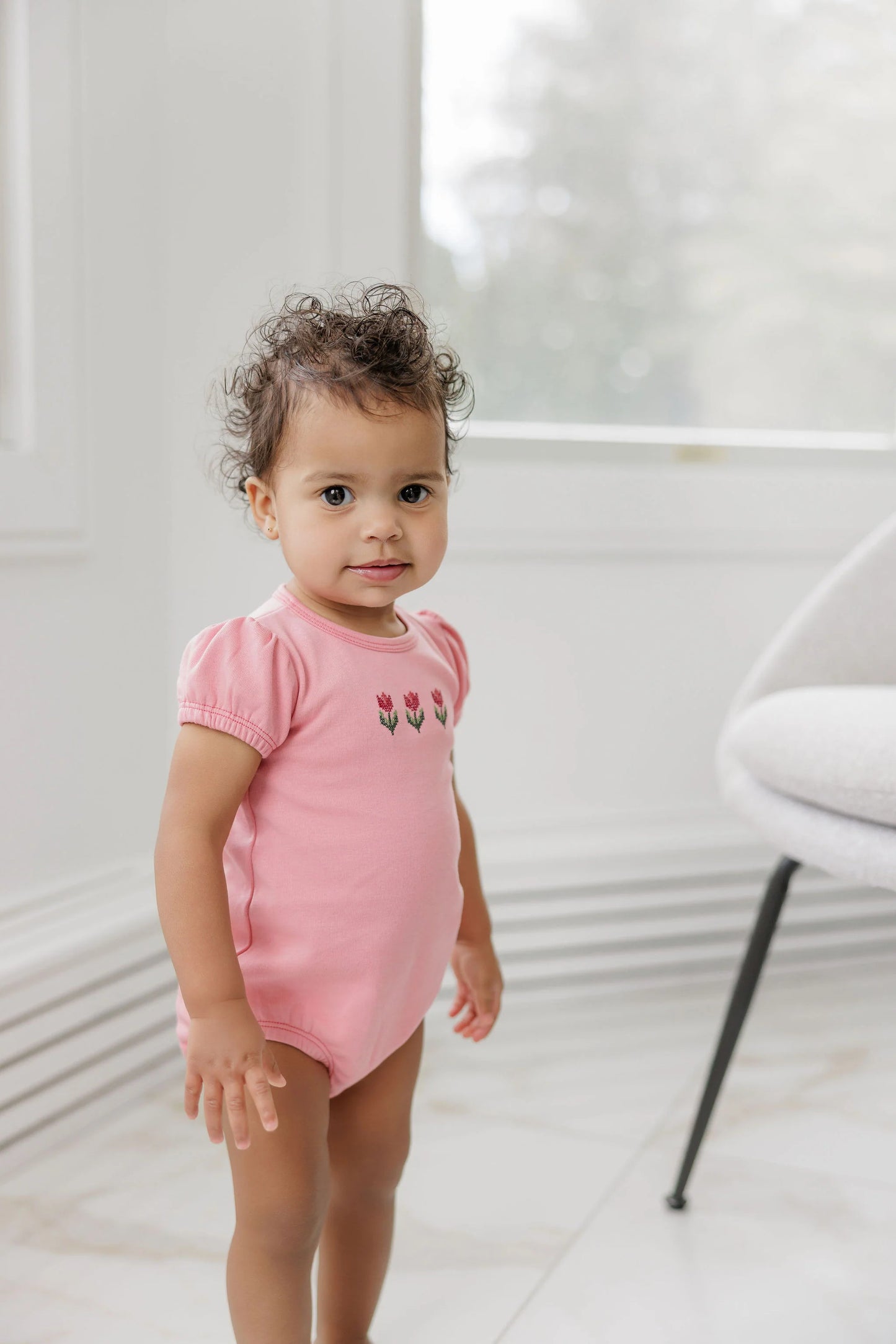 Cross Stitch Tulip Romper