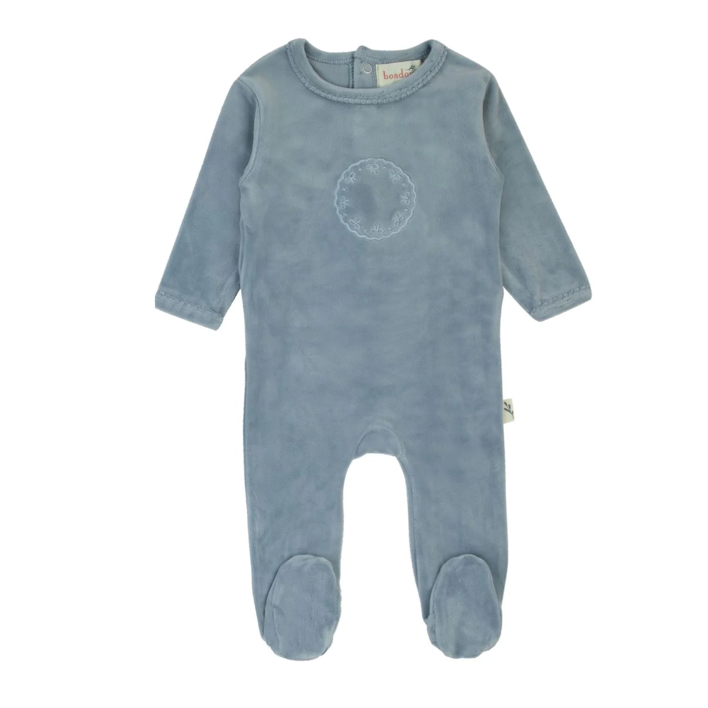 Bow Velour Set - Blue