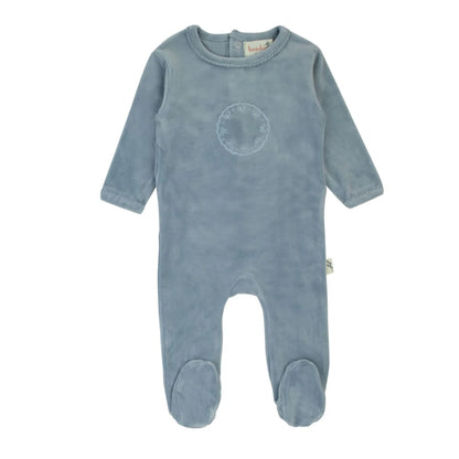 Bow Velour Set - Blue