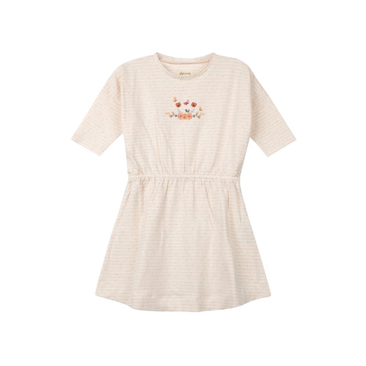 Floral Stripe 3/4 Dress