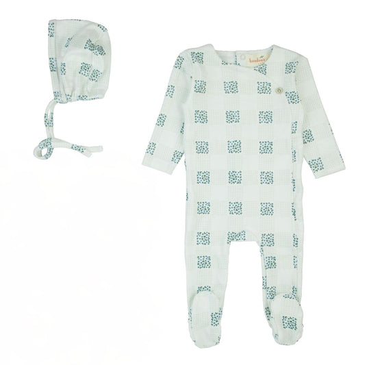 Floral Print Velour- Blue