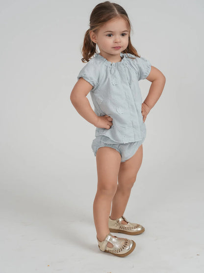 Posie & Pistachio Girls Floral Embroidery Set