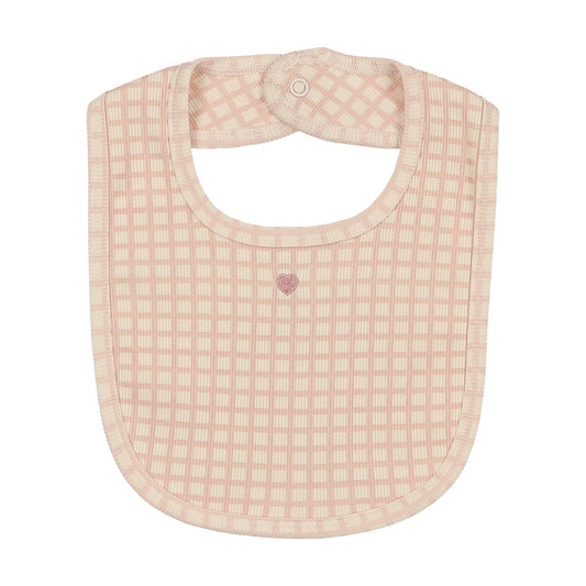 Pink Heart Checkered Dreams Bib