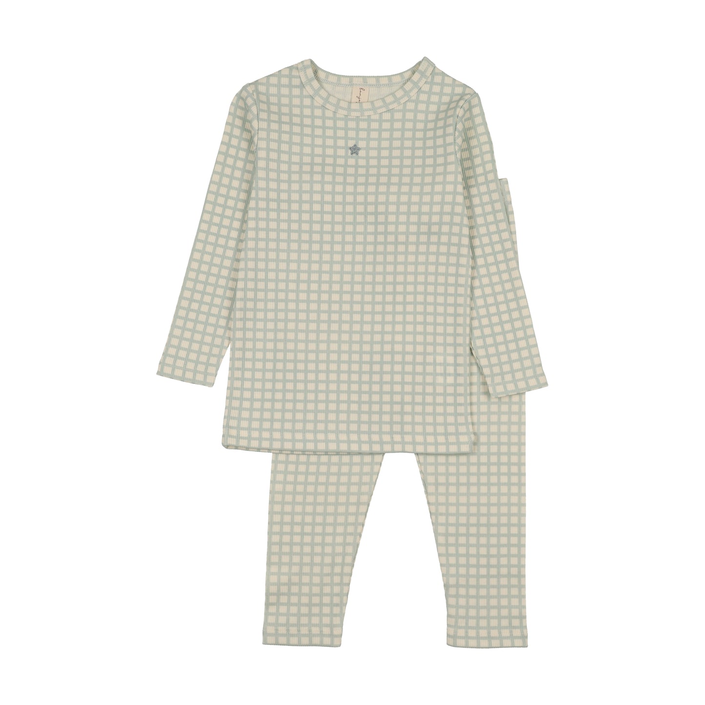 Blue Star Checkered Long Sleeve Pajamas