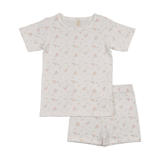Whimsical Pink Berry Short Sleeve Lounge Set