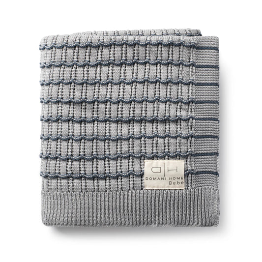 Striated Scallop Blanket Blue