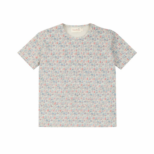 Blue House Print Top