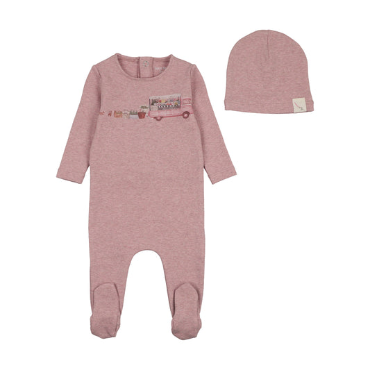 Flower Truck Footie Rose