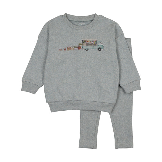 Flower Truck Outfit Blue