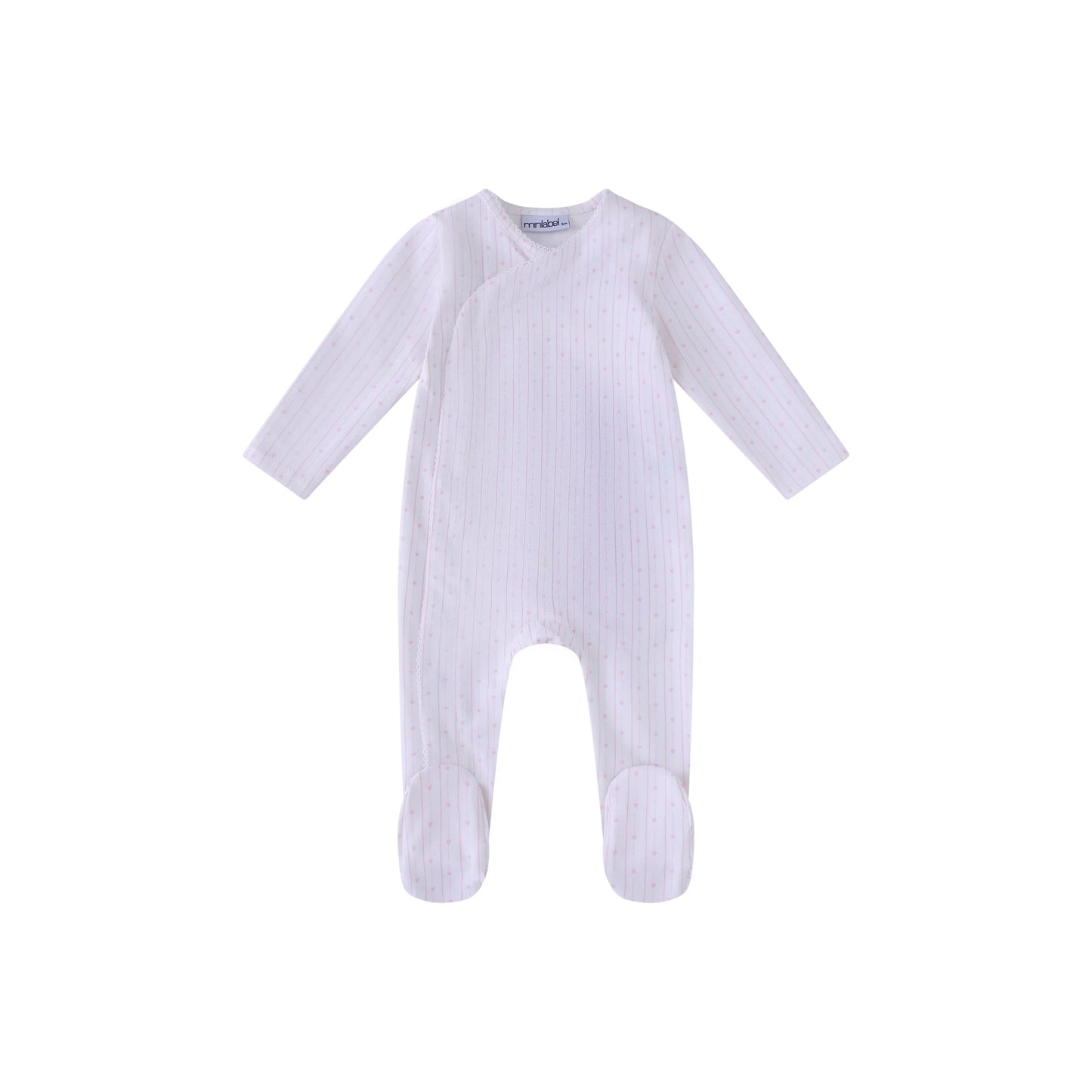 Linear Hearts Print Footie