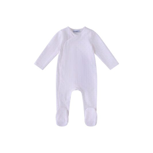 Linear Hearts Print Footie
