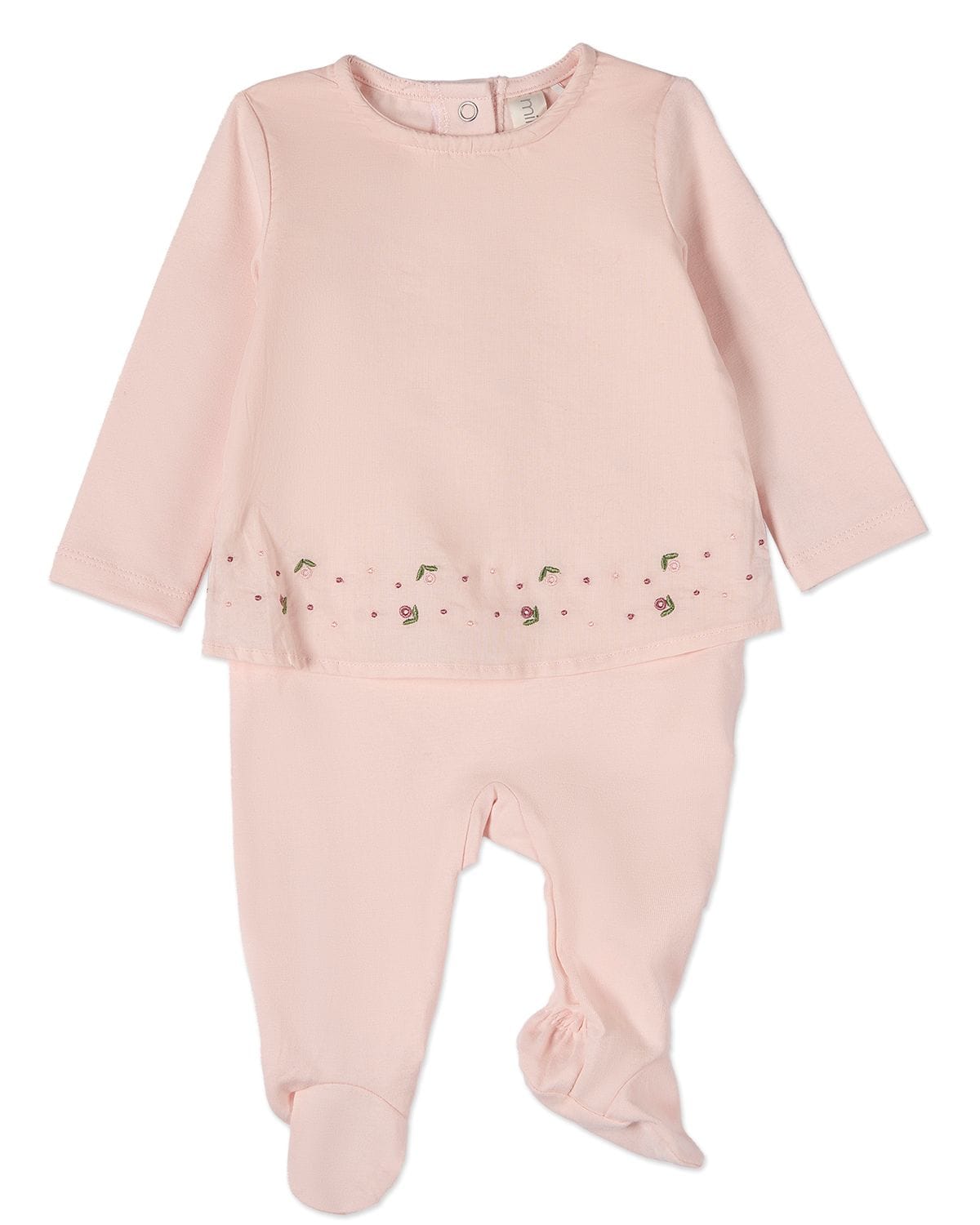 Flouncy Floral Overlay Footie