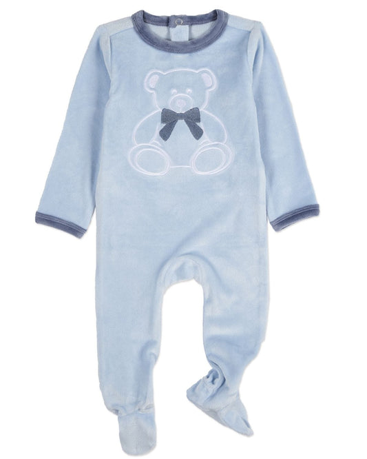 Teddy Snuggles Velour- Blue